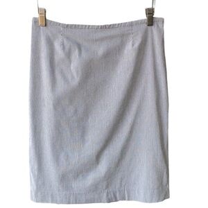 Alberto Makali Skirt Grey White Vertical Striped Business Academia Preppy Size 4